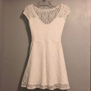 Hollister white lace dress